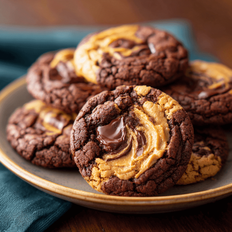 Peanut Butter Brownie Swirl Cookies Recipe