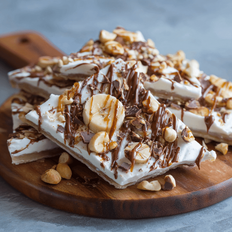 Banana & Nutella Frozen Yogurt Bark Recipe