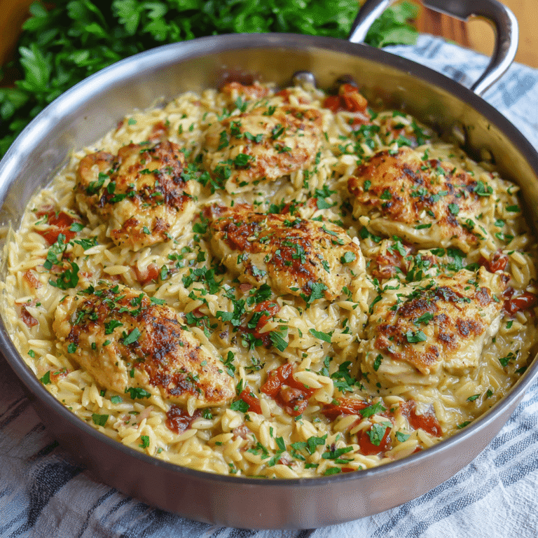 One-Pot Creamy Chicken Orzo Recipe