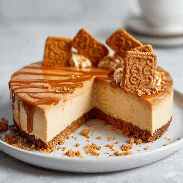 No-Bake Lotus Biscoff Cheesecake Recipe