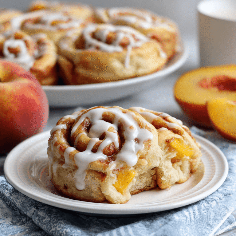 Peach Pie Cinnamon Rolls Recipe