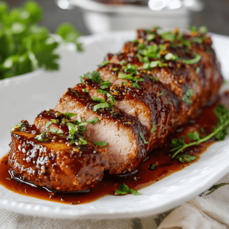 Honey Garlic Glazed Pork Tenderloin Recipe