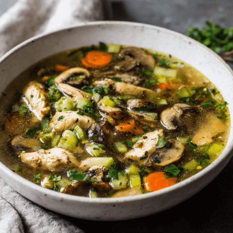 Clean Chicken Mushroom Soup Recipe