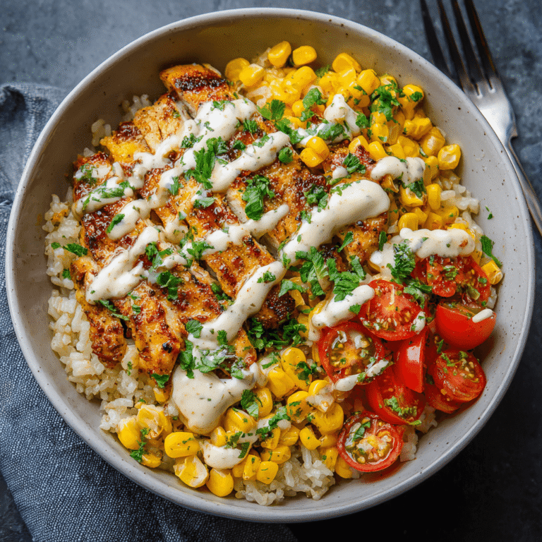 Easy Street Corn Chicken Rice Bowl Recipe