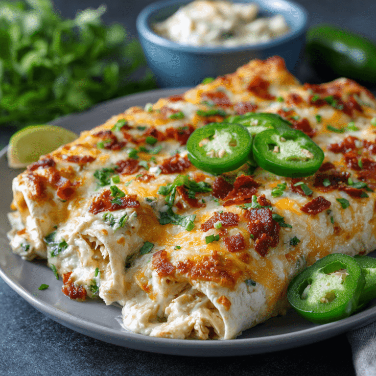 Jalapeño Popper Cheesy Chicken Enchiladas Recipe