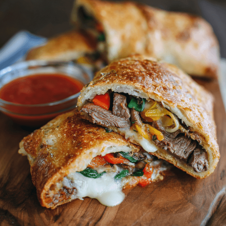 Mozzarella Cheese Steak Stromboli Recipe