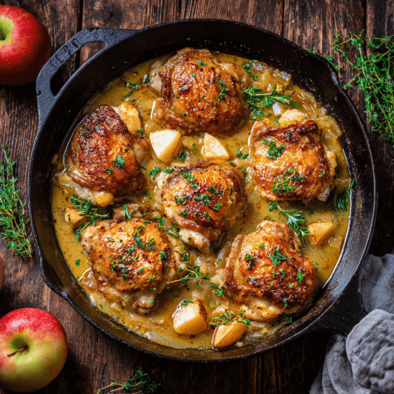 French Apple Cider Chicken Recipe
