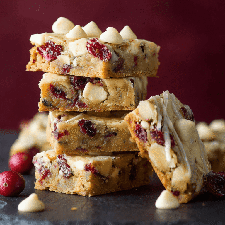 White Chocolate Cranberry Blondies Recipe