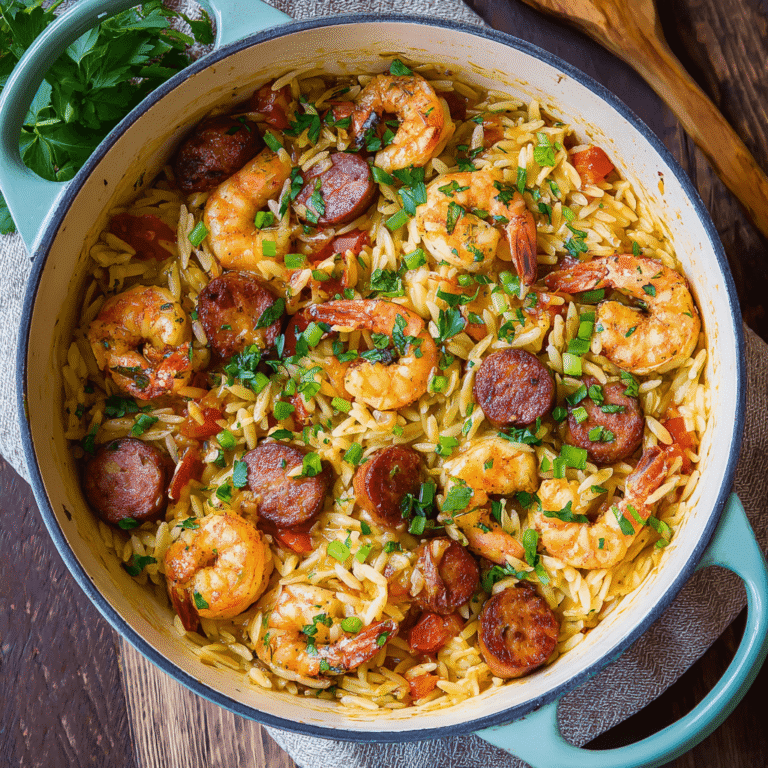 Cajun Shrimp and Sausage Orzo Recipe