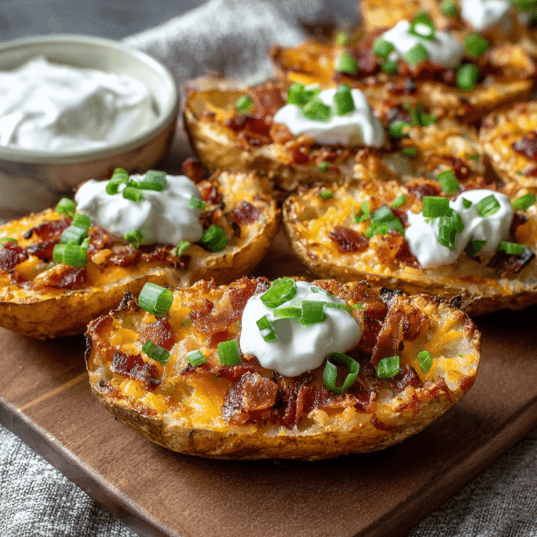 Crispy Loaded Potato Skins Recipe