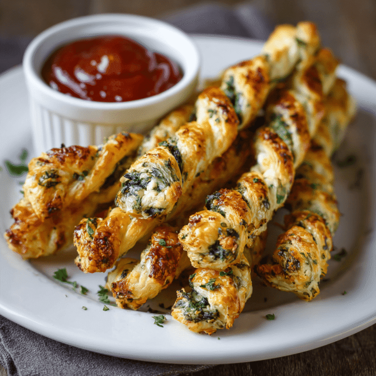 Spinach and Feta Puff Pastry Twists Recipe