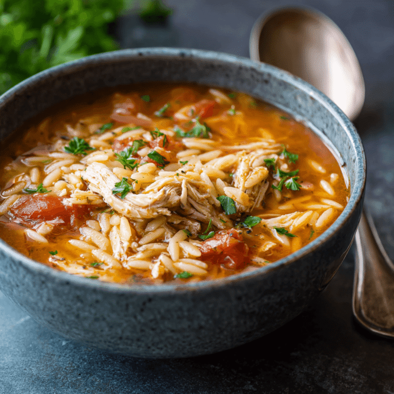 Chicken Orzo Tomato Soup Recipe