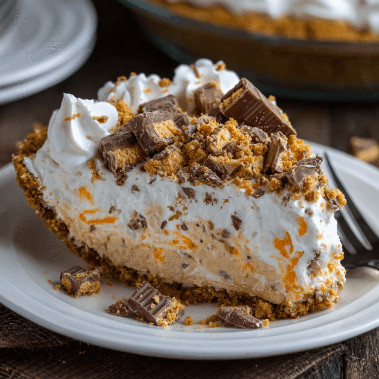 Easy No-Bake Butterfinger Pie Recipe