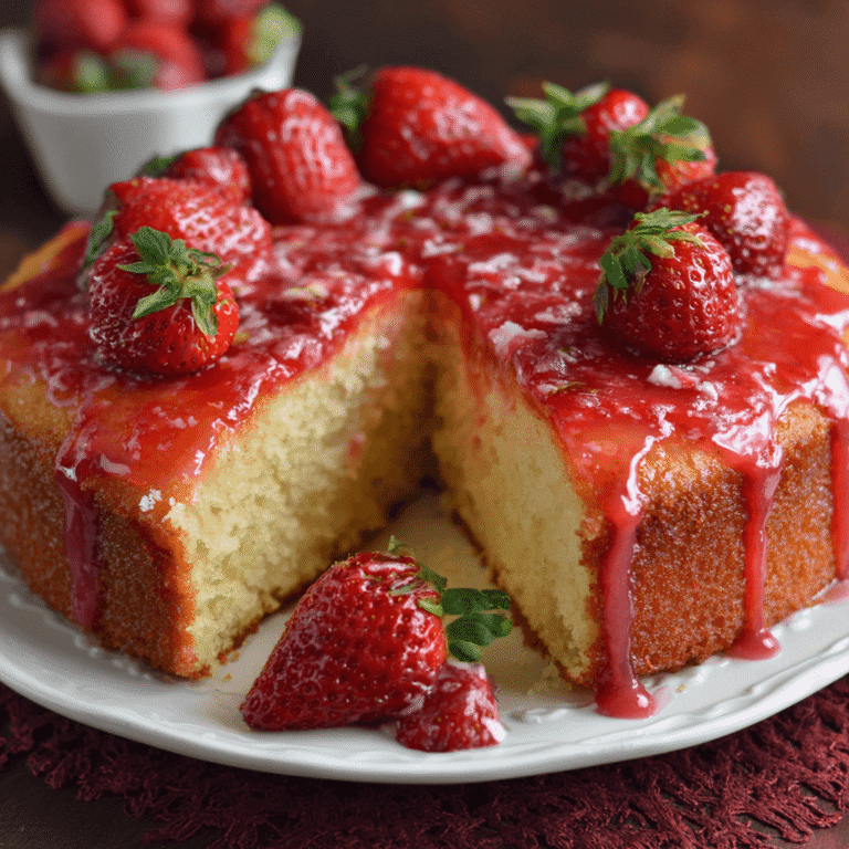 Easy Strawberry Glaze Cake Recipe