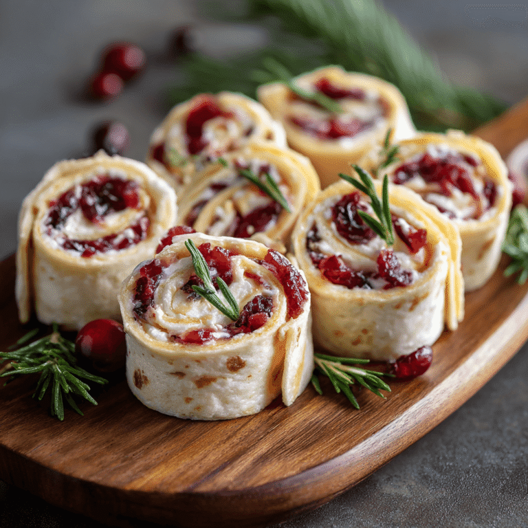 Festive Christmas Cranberry Roll-Ups Recipe