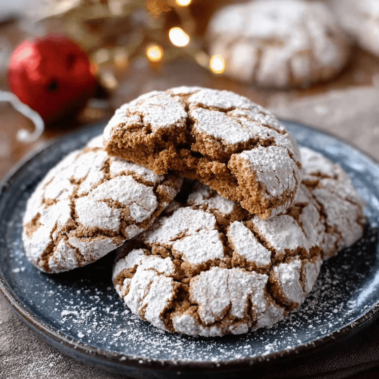 Gingerbread Crinkle Cookies Recipe
