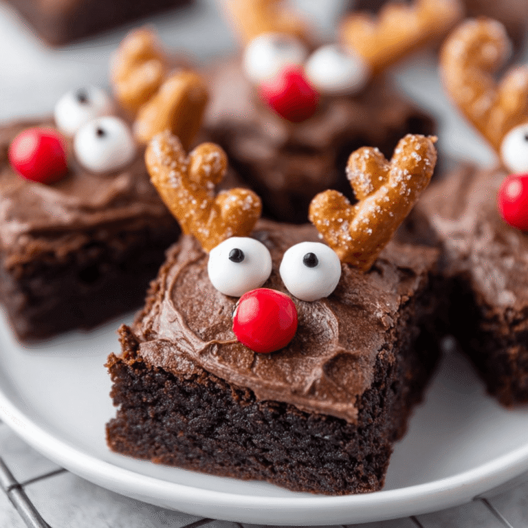 Easy Rudolph Brownies Recipe