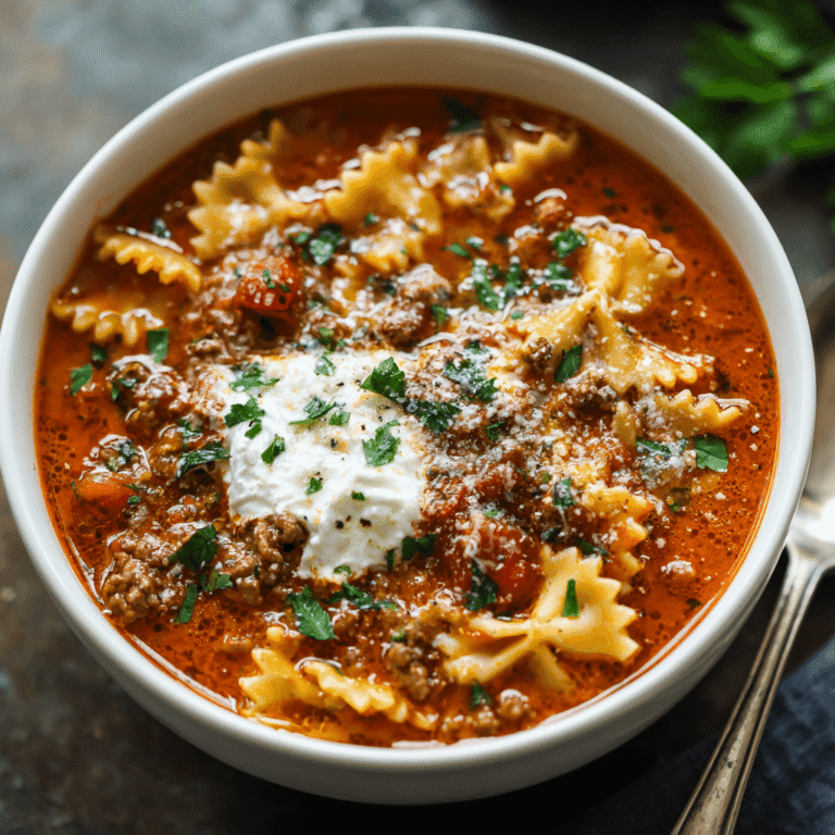 Slow Cooker Lasagna Soup Recipe
