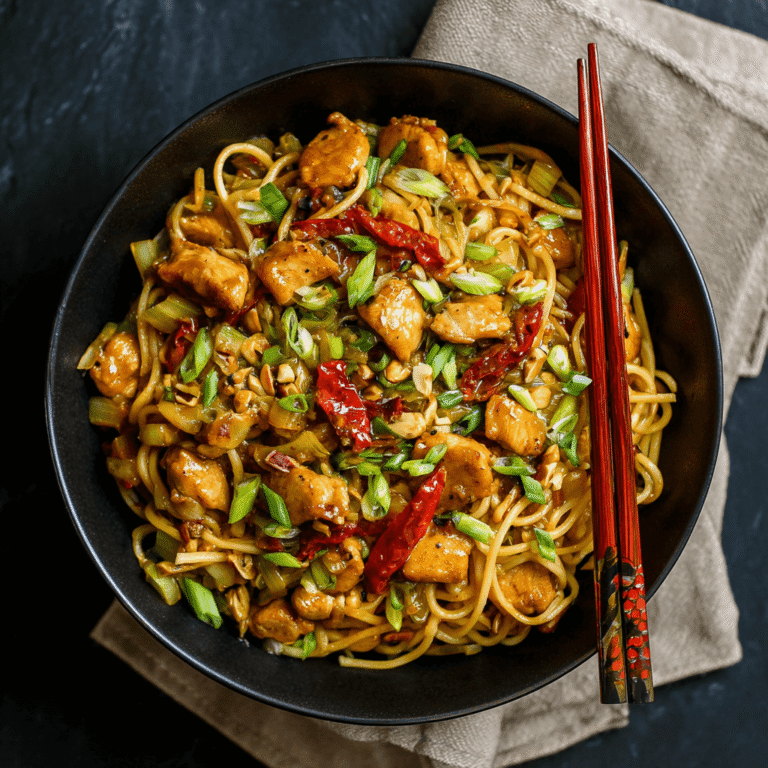 Kung Pao Chicken Noodles Recipe