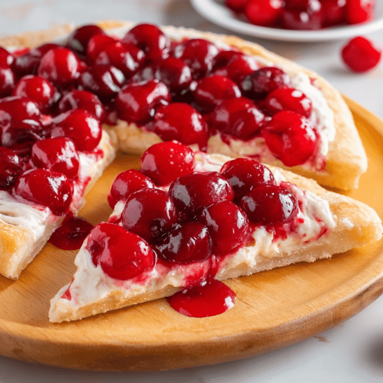 Easy Cherry Dessert Pizza Recipe
