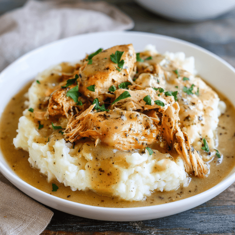 Easy Crockpot Chicken and Gravy Recipe
