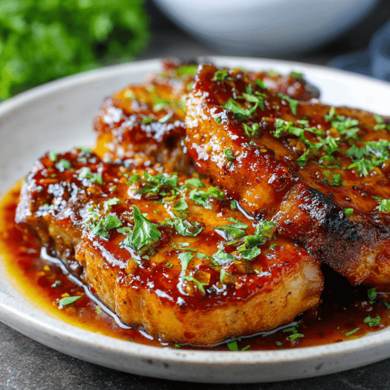 Slow Cooker Honey Garlic Pork Chops Recipe