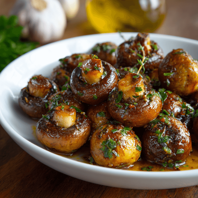 Roasted Garlic Mushrooms Recipe