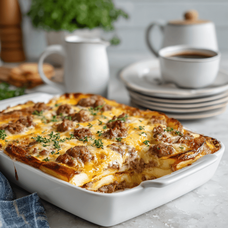 Pancake Sausage Casserole Recipe