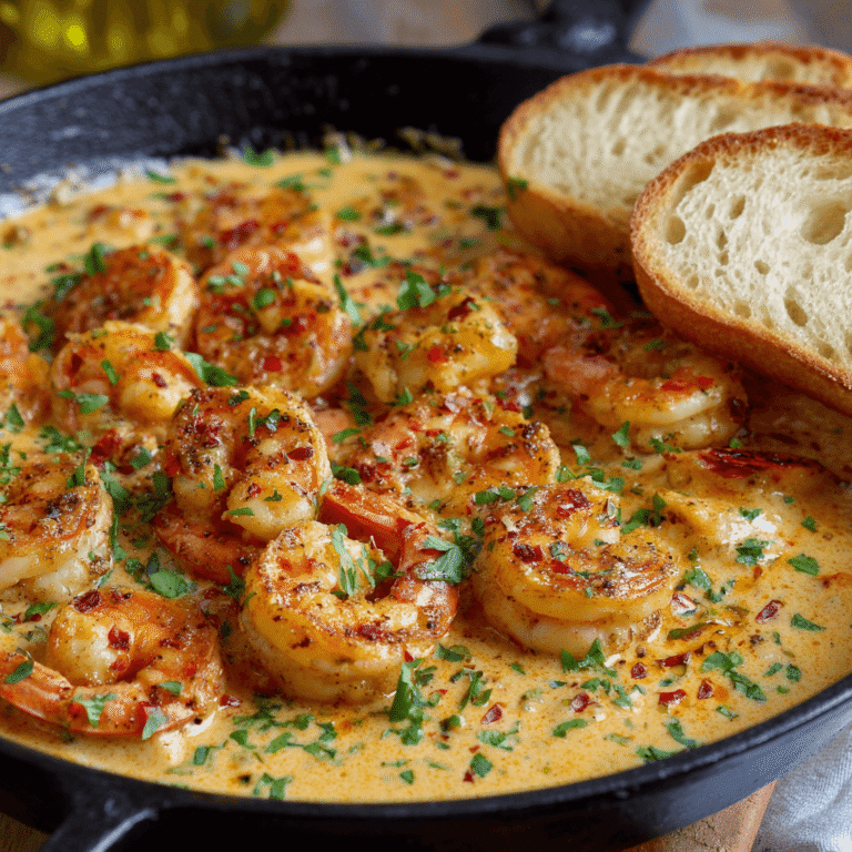 Creamy Garlic-Paprika Shrimp Skillet Recipe