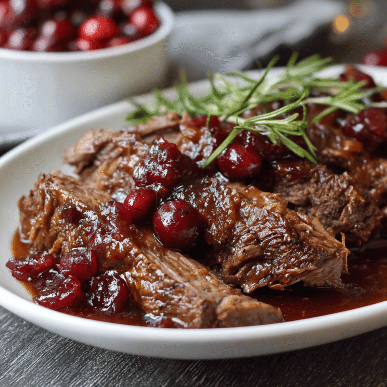Slow Cooker Cranberry Brisket Recipe