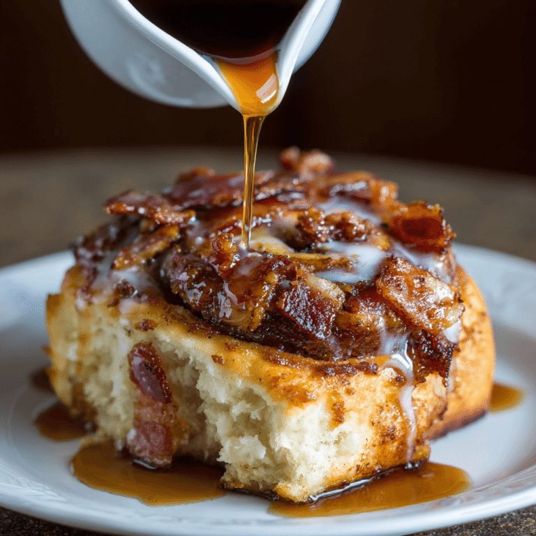 Bourbon Maple Bacon Cinnamon Rolls Recipe