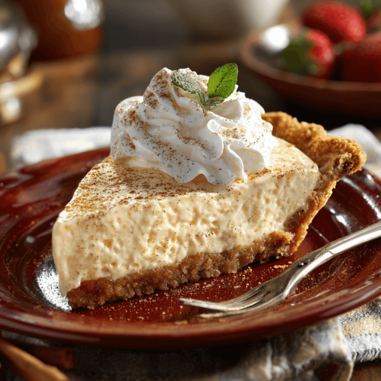 Christmas Eve Cinnamon-Vanilla Creamy Custard Pie Recipe
