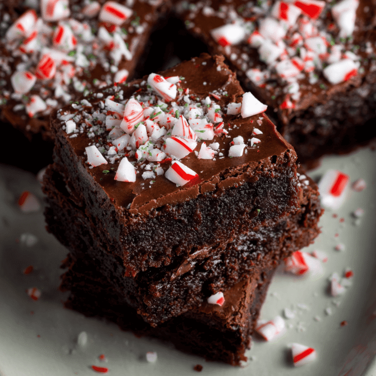 One Bowl Peppermint Brownies Recipe