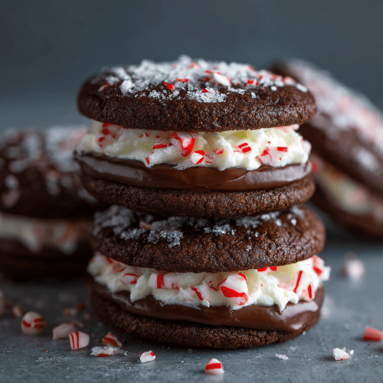 Chocolate Peppermint Sandwich Cookies Recipe