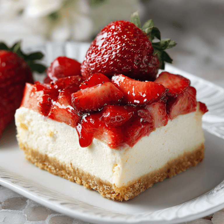 Strawberry Topped Cheesecake Dessert Recipe