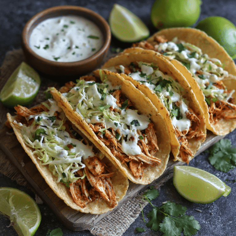 Creamy Chipotle Chicken Tacos Recipe