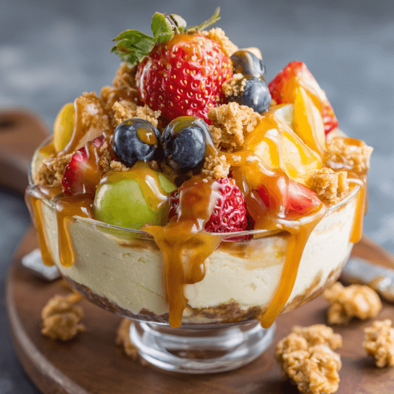 Caramel Crunch Cheesecake Fruit Salad Recipe