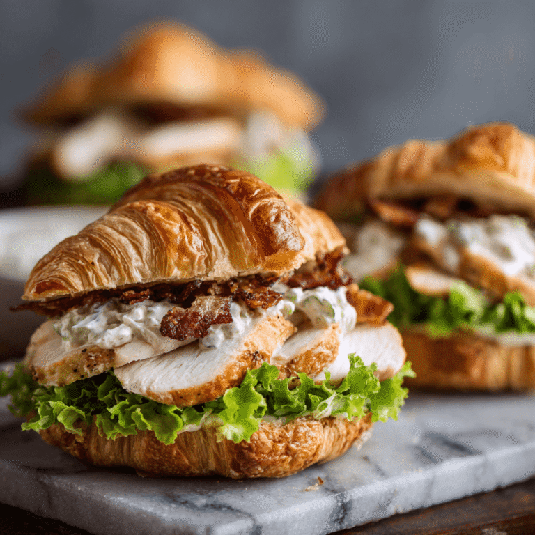 Chicken Caesar Croissant Sandwich Recipe