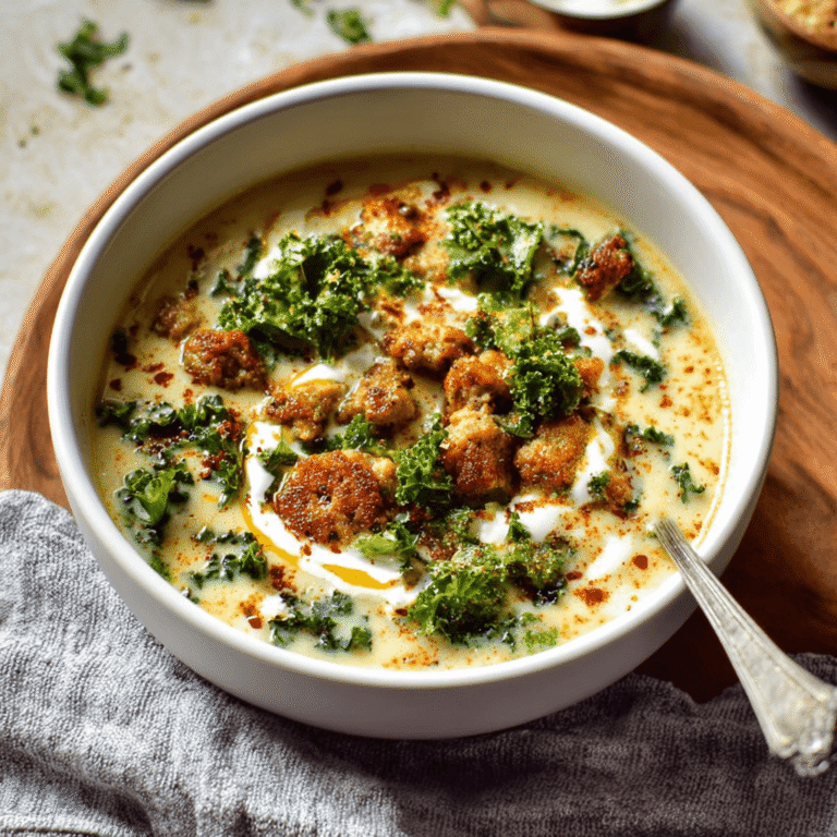 Cauliflower Sausage Kale Soup Recipe