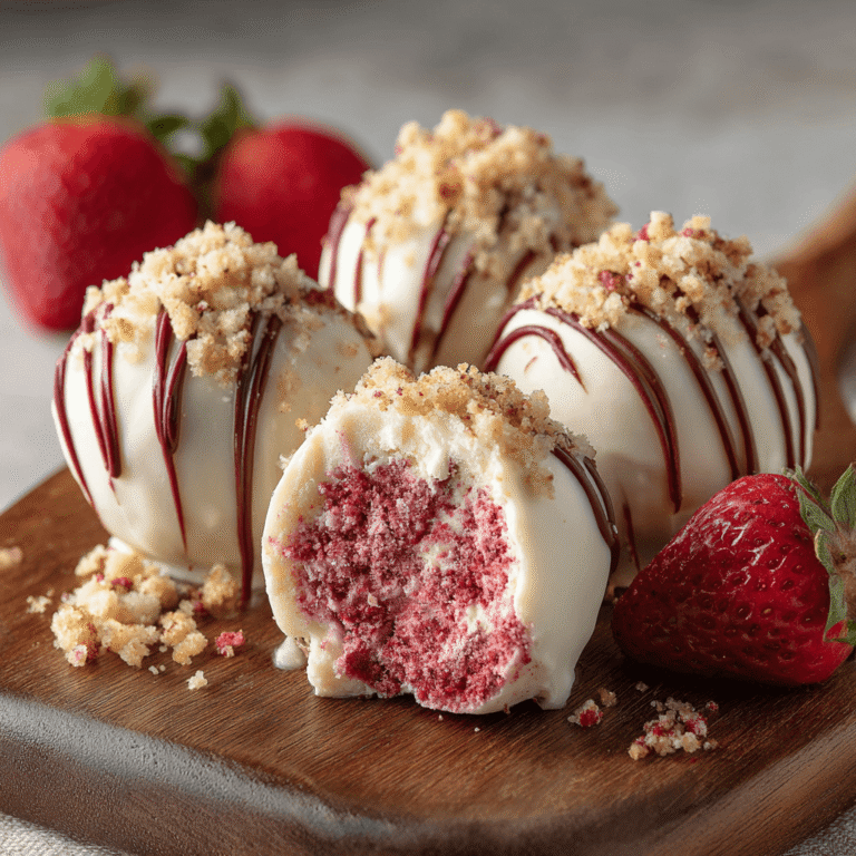 Strawberry Velvet Cheesecake Truffles Recipe