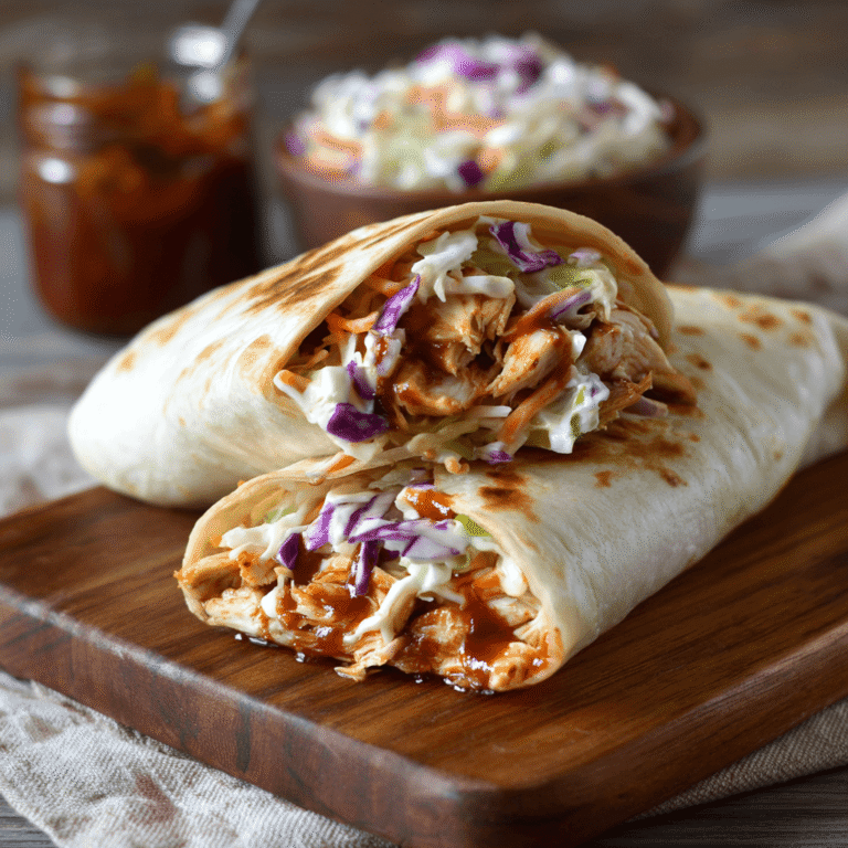 BBQ Chicken Coleslaw Wraps Recipe