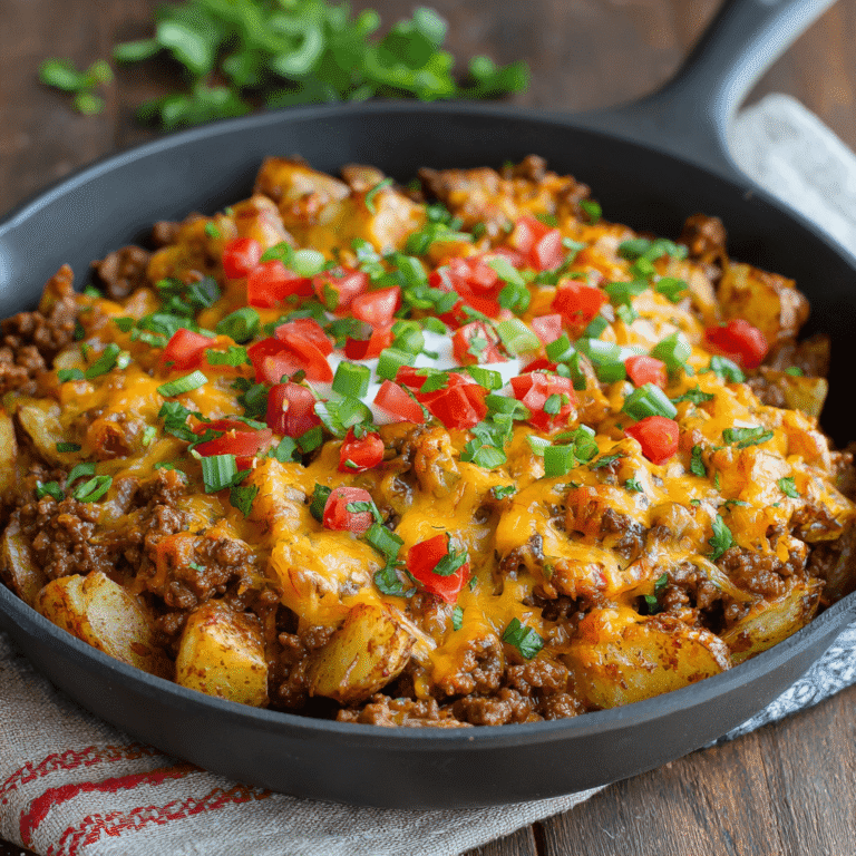 Cheesy Taco Potato Skillet Recipe