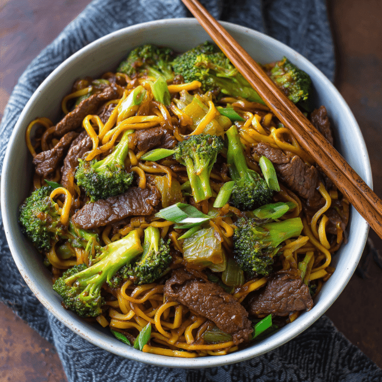 Ginger Beef & Broccoli Noodle Stir Fry Recipe