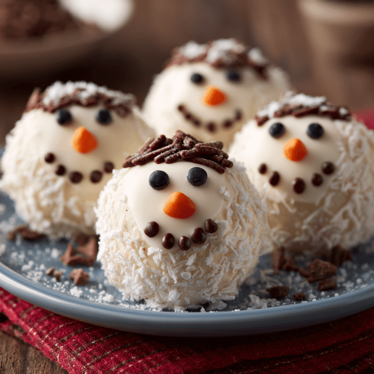 No-Bake Snowman Truffles Recipe