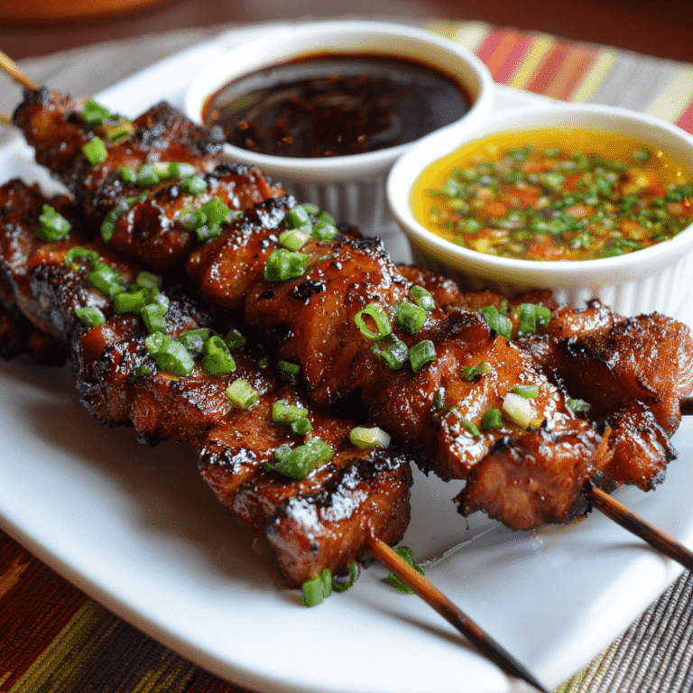 BBQ Pork Skewers with Filipino BBQ Marinade Recipe
