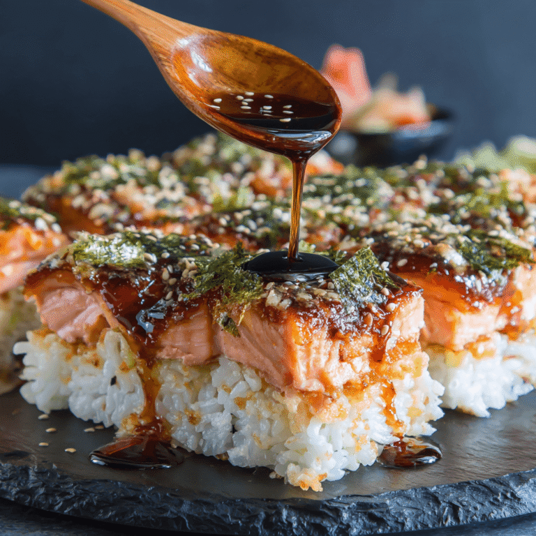 Easy Teriyaki Salmon Sushi Bake Recipe