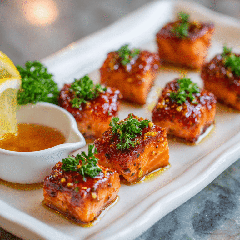 Hot Honey Salmon Bites Recipe