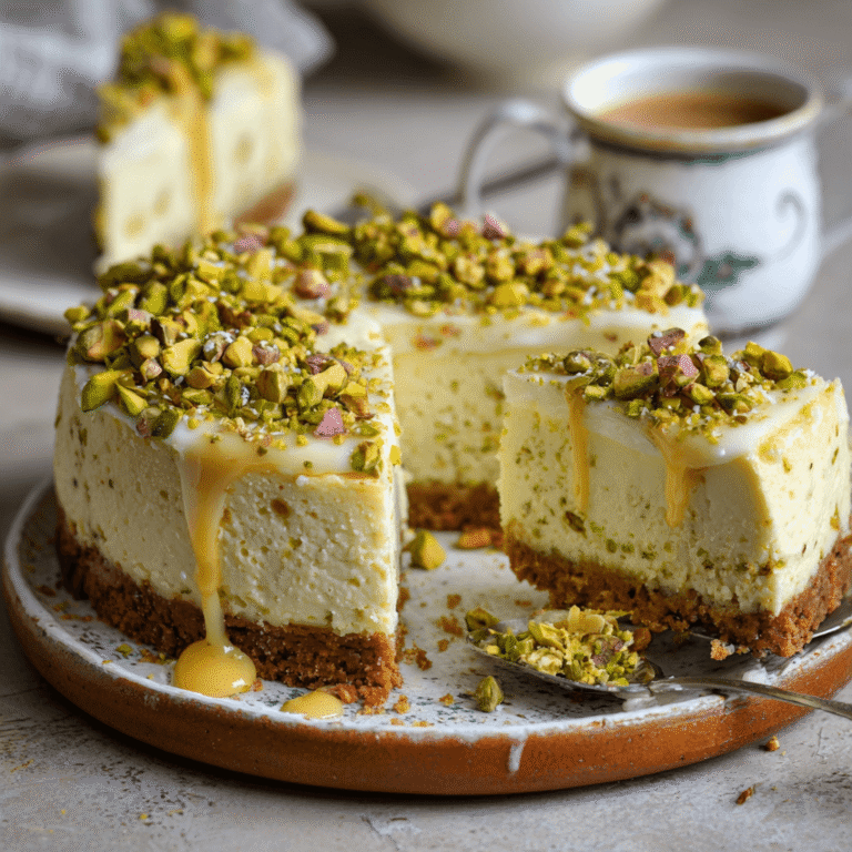Heavenly Pistachio White Chocolate Cheesecake Recipe
