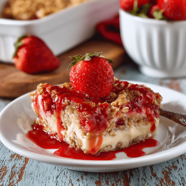 Strawberry Cheesecake Baked Oatmeal Recipe