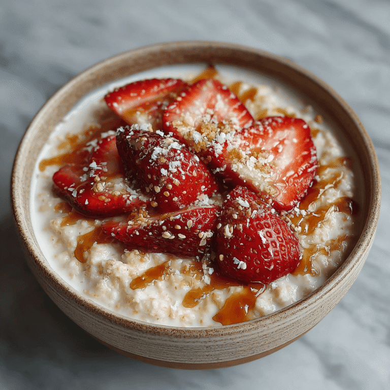 Strawberries and Cream Porridge Recipe